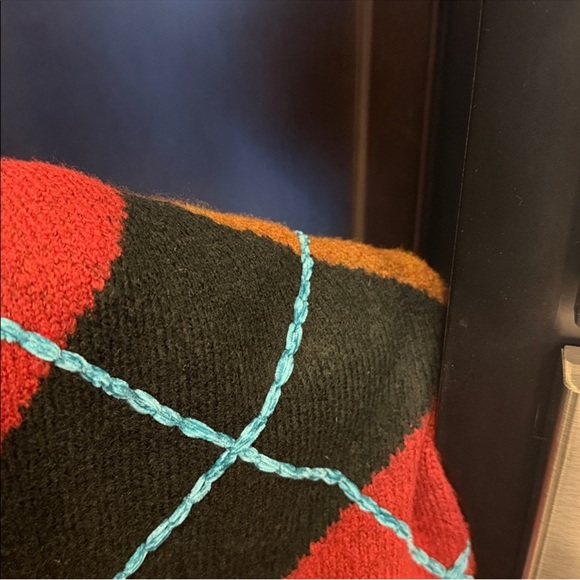 NWT Anthropologie English Factory Fuzzy Argule Crew Neck Sweater Dark Green - Picture 8 of 12